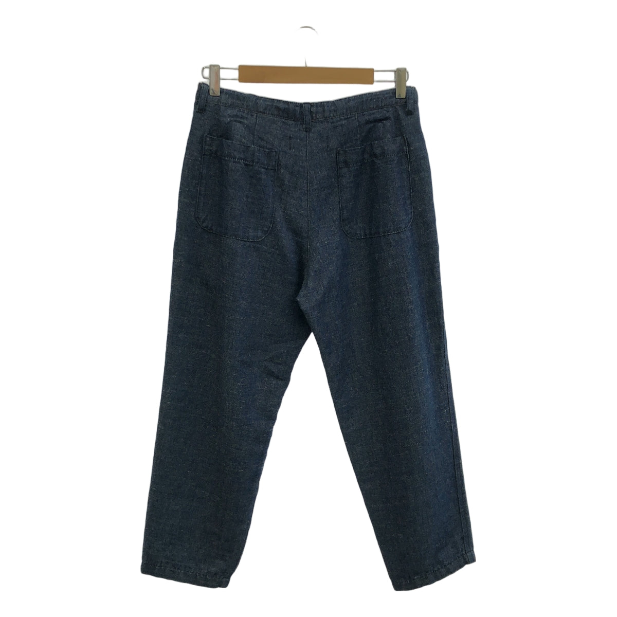 COMME des GARCONS | 經編布料2014春夏 |棉麻仿牛仔2褶褲| S |靛藍|男士