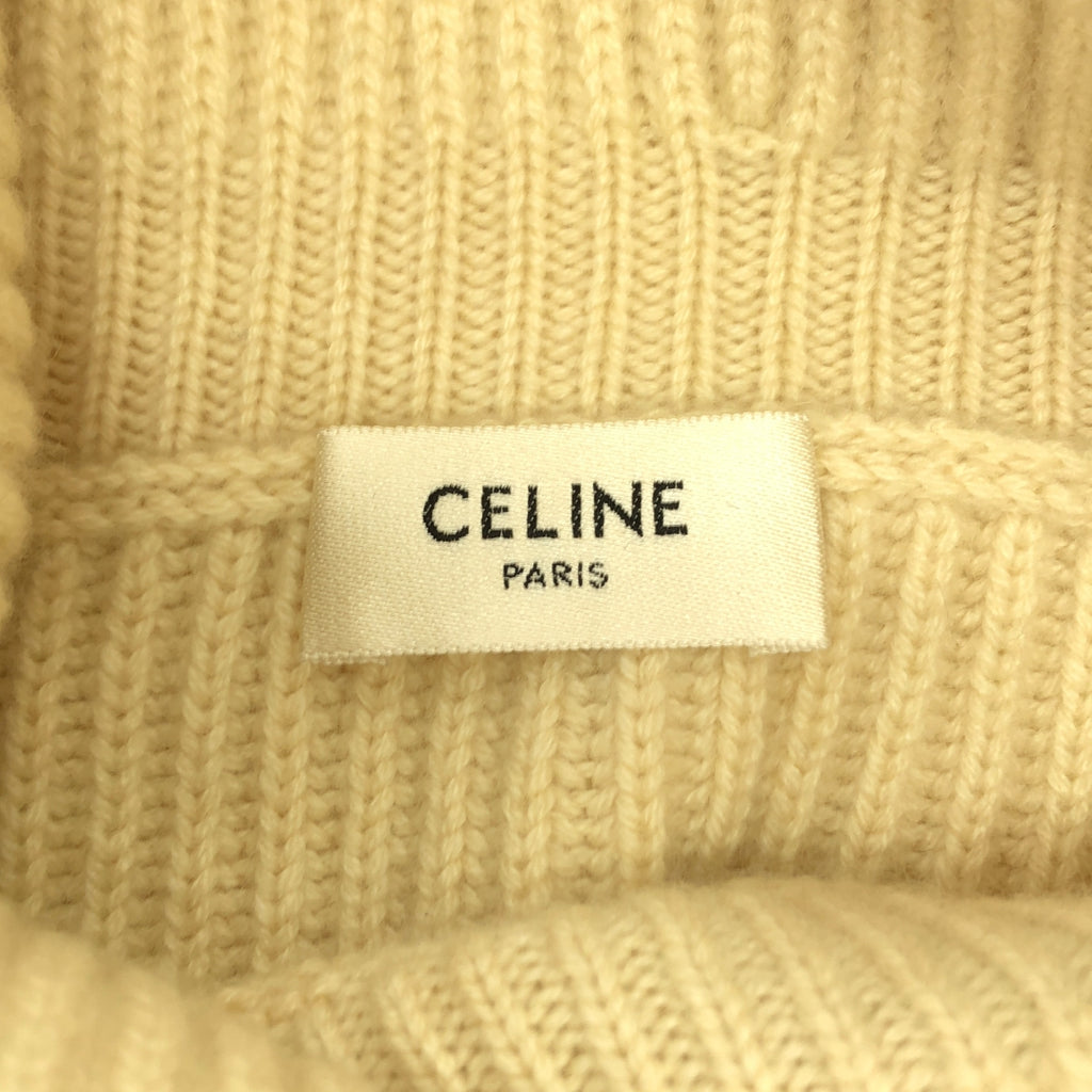 CELINE / セリーヌ | カシミヤ ボリュームスリーブ タートルネックニット | XS |