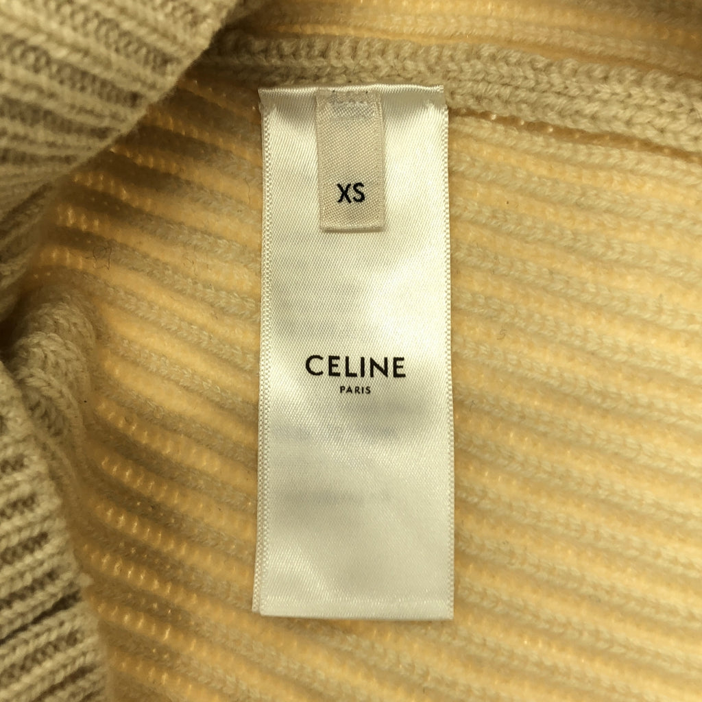 CELINE / セリーヌ | カシミヤ ボリュームスリーブ タートルネックニット | XS |