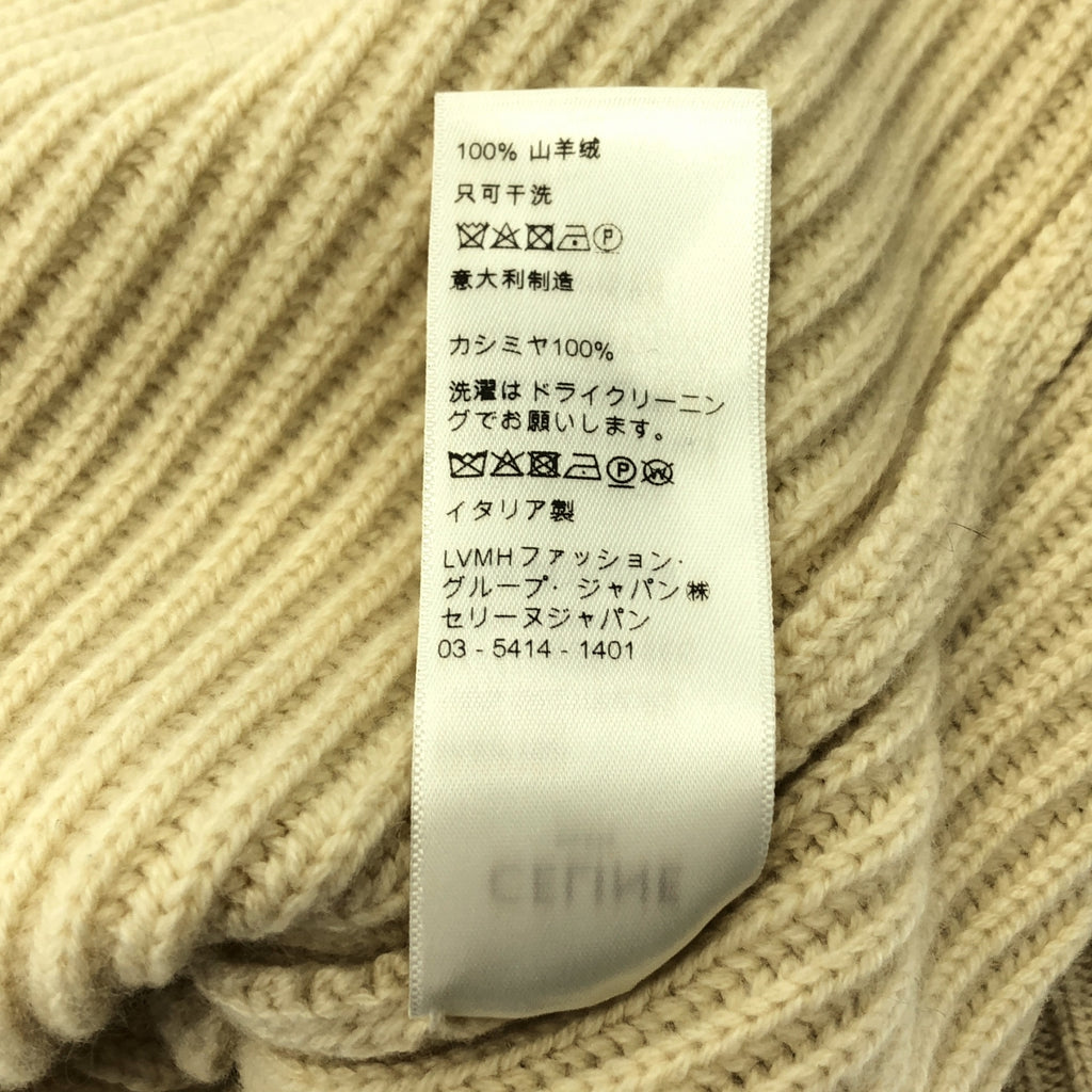 CELINE / セリーヌ | カシミヤ ボリュームスリーブ タートルネックニット | XS |