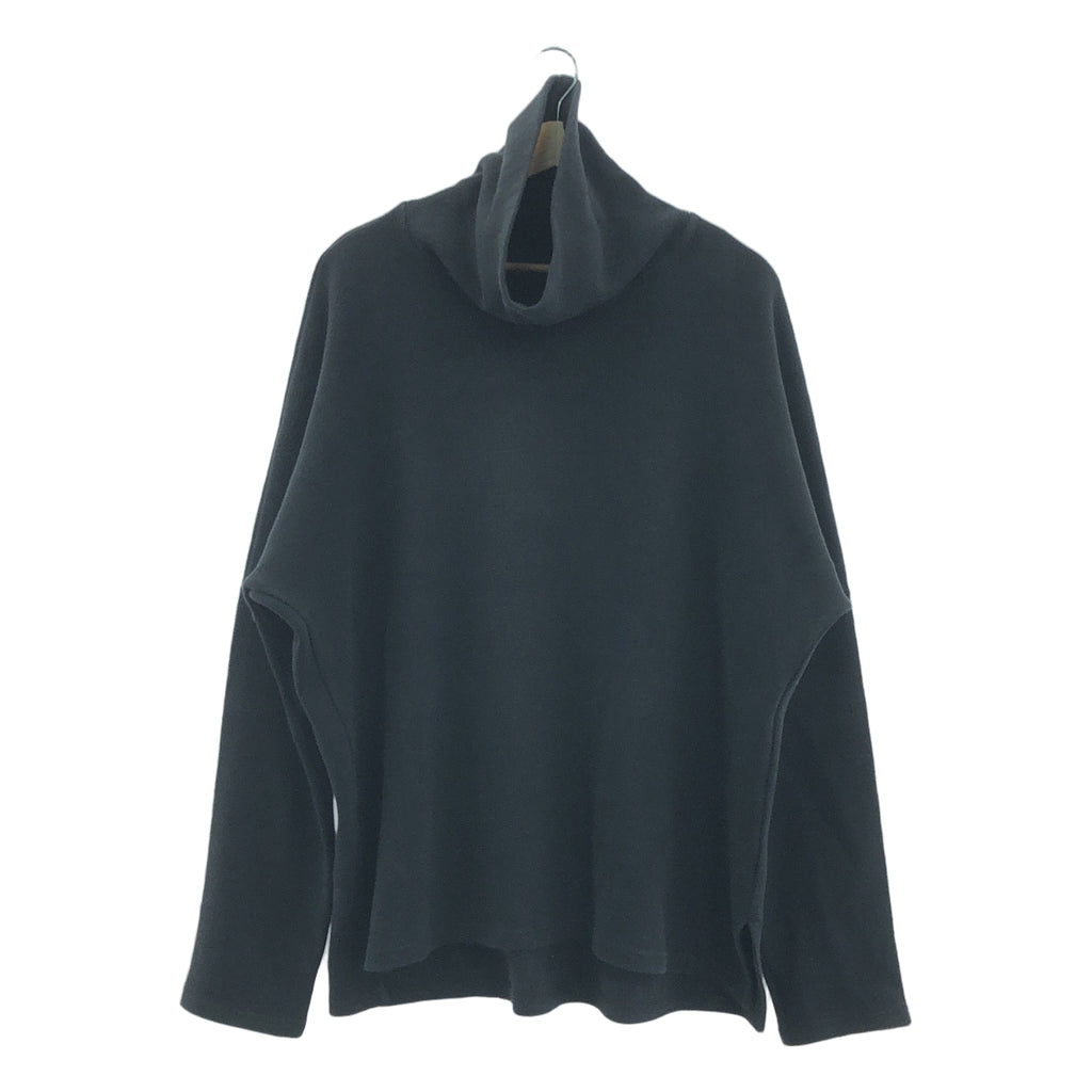 KAZUYUKI KUMAGAI ATTACHMENT / 카즈유키쿠 매거진 부착물 | 2019AW | 더블 페이스 니트 터틀넥 돌먼 L/S | 3 | 블랙 | 남성