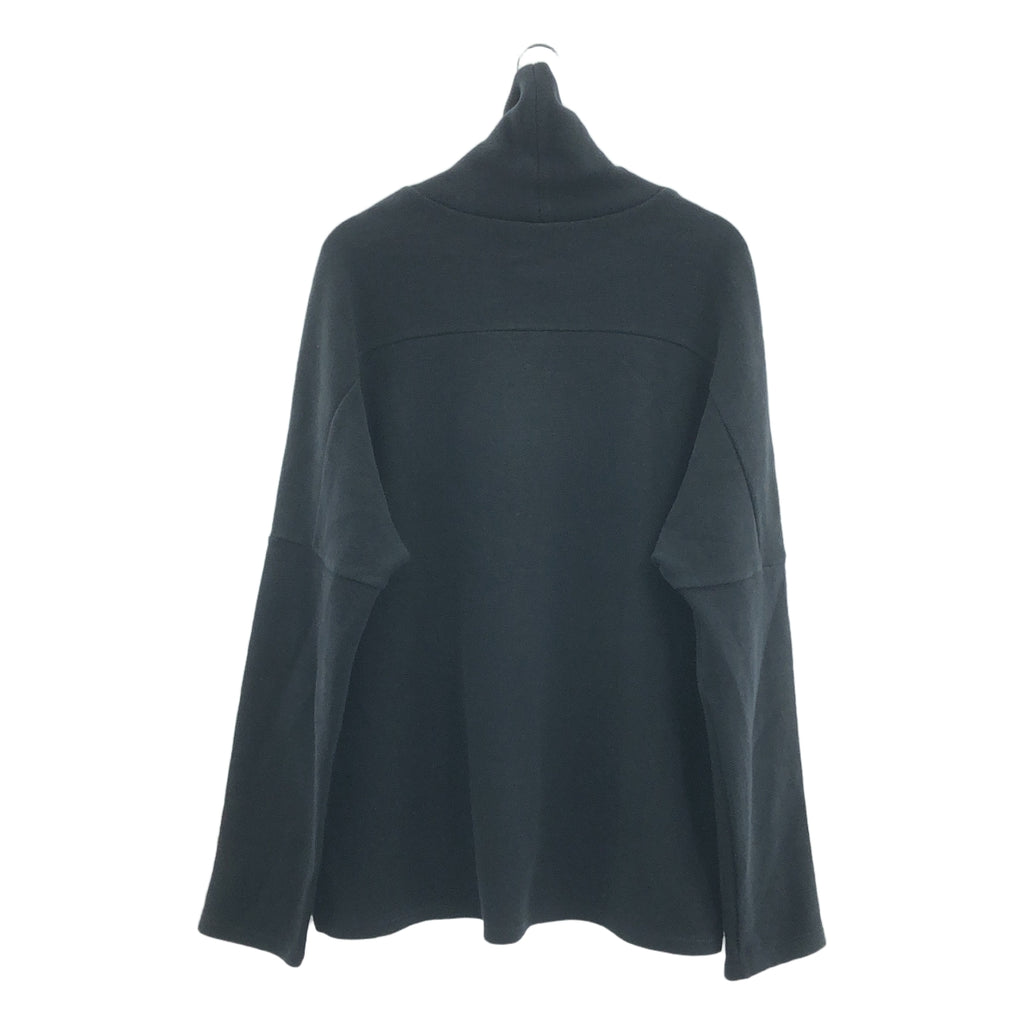 KAZUYUKI KUMAGAI ATTACHMENT / 카즈유키쿠 매거진 부착물 | 2019AW | 더블 페이스 니트 터틀넥 돌먼 L/S | 3 | 블랙 | 남성