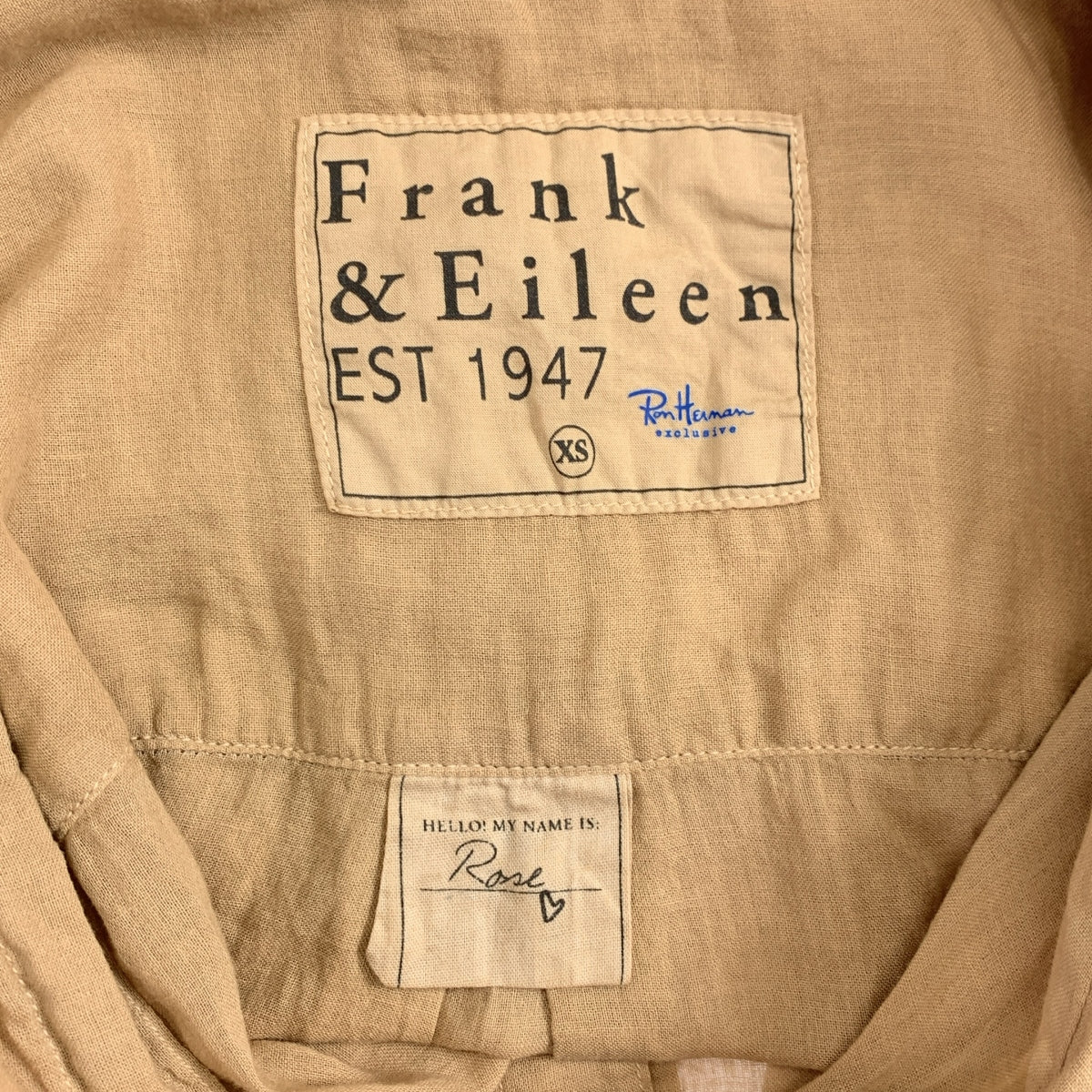 Frank&Eileen / フランクアンドアイリーン | × Ron Herman / ロンハーマン コットン レギュラカラー シャツ ブラウス | XS |