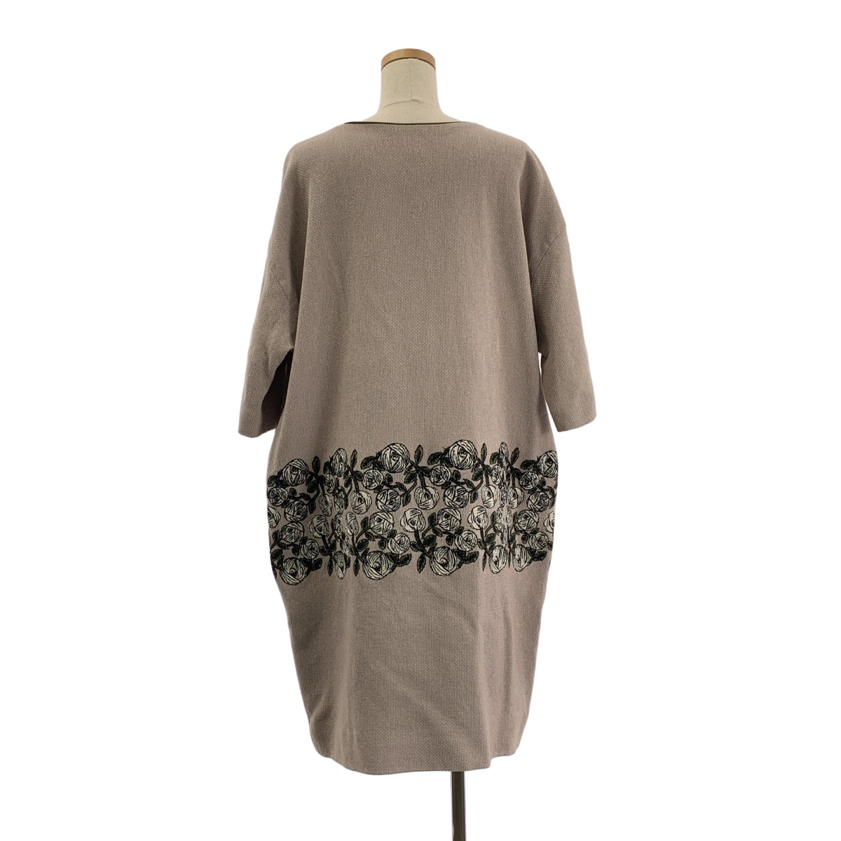 mina perhonen / ミナペルホネン | rosy ローズ / ウール エンブロイダリー ワンピース | 38 | レディース