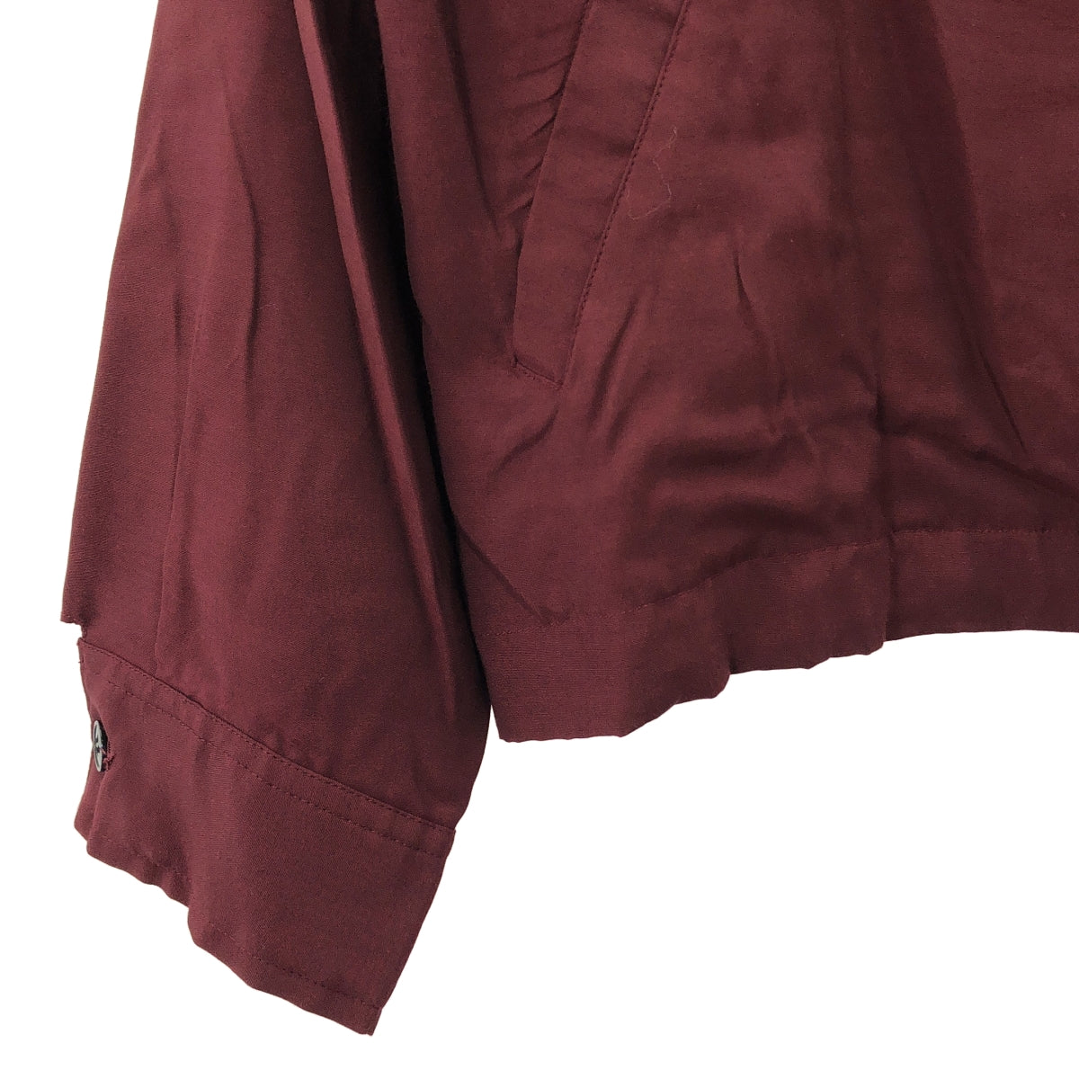MYne / マイン | レーヨン ロゴ 刺しゅう スイングトップ ジャケット | S | ボルドー | メンズ