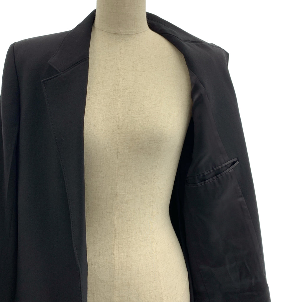 HELMUT LANG / 헬무트랑 | 로고 버튼 싱글 체스터 롱 코트 / 총 안감 | XS |