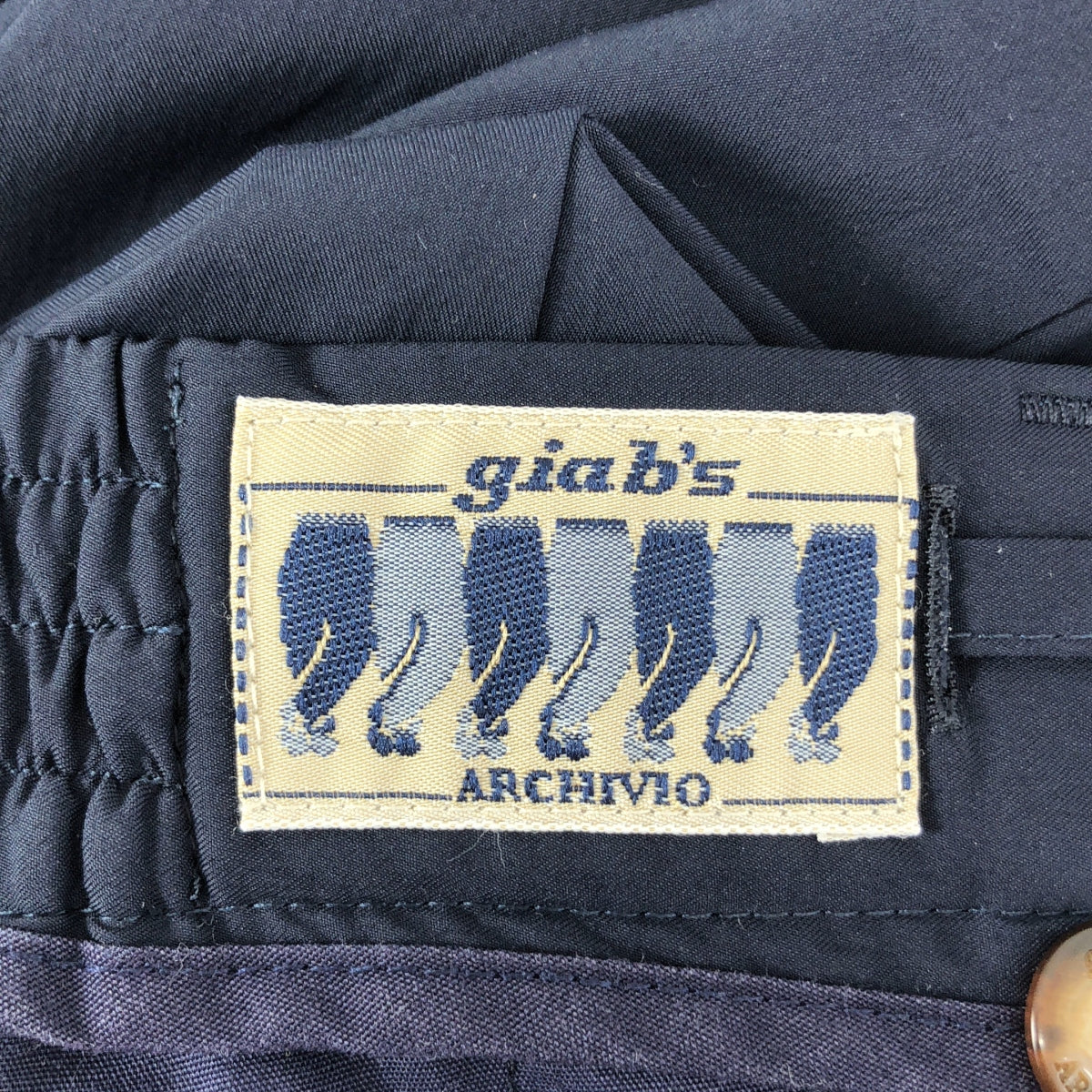 giab's ARCHIVIO | MASACCIO TYPE A2 彈性尼龍休閒褲 | 尺寸 42 | 海軍藍 | 男款