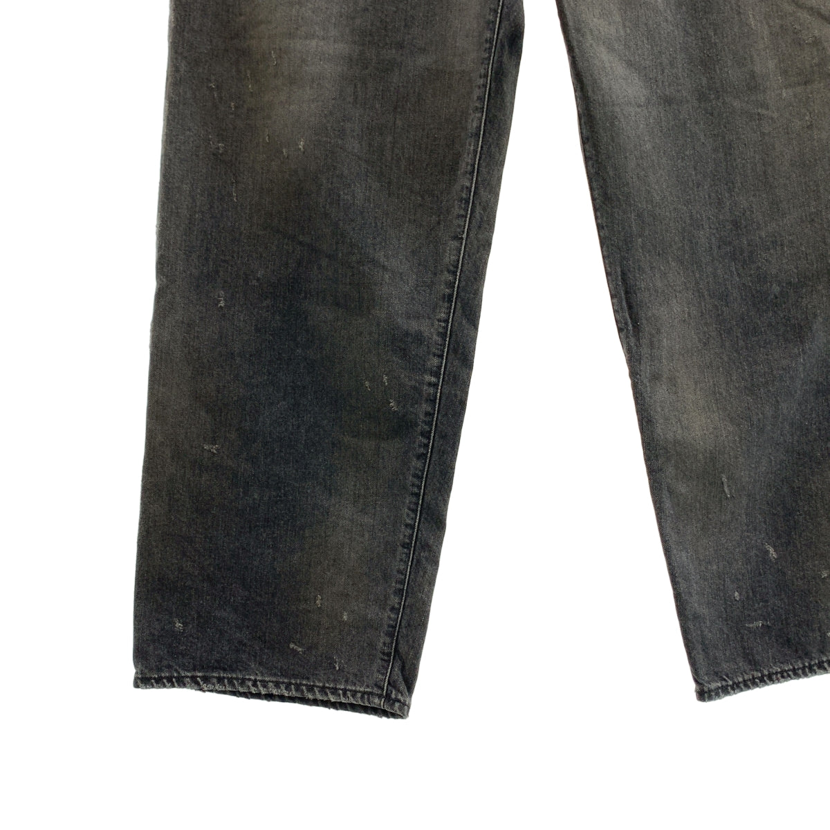 [類似新品] ANCELLM | 錐形五分牛仔褲 | 做舊黑色牛仔褲 | 2碼 | 炭灰色 | 男款