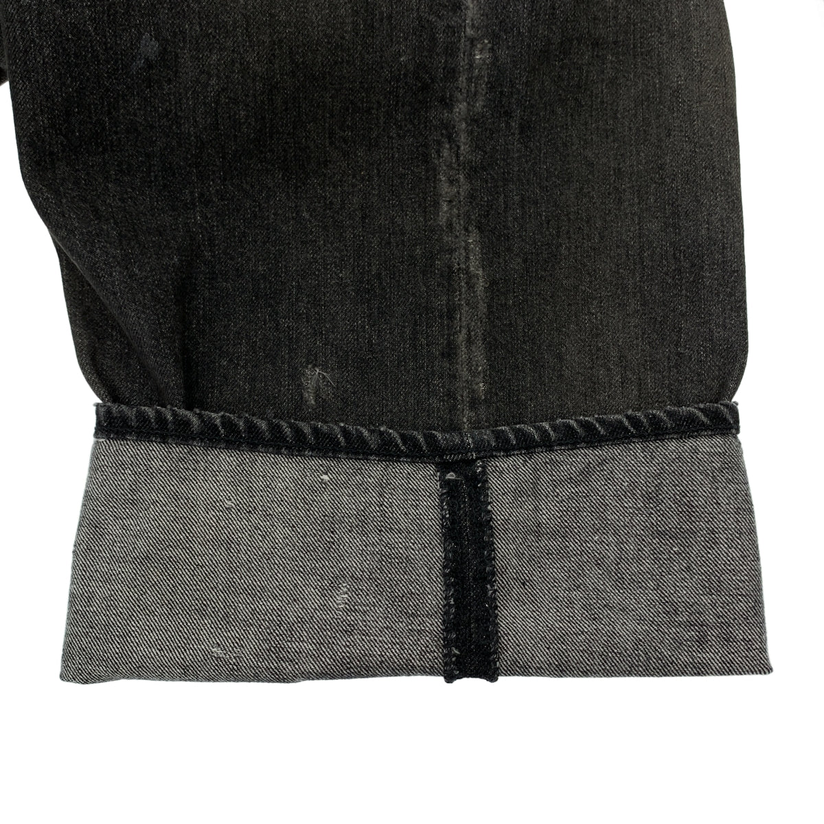 [類似新品] ANCELLM | 錐形五分牛仔褲 | 做舊黑色牛仔褲 | 2碼 | 炭灰色 | 男款