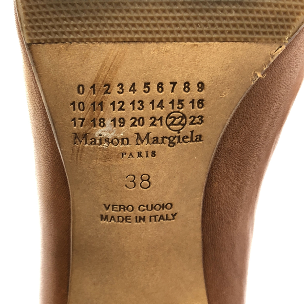 【美品】  Maison Margiela / メゾンマルジェラ | 2020AW | レザー ロング ヒール ブーツ | 38 | ブラウン | レディース