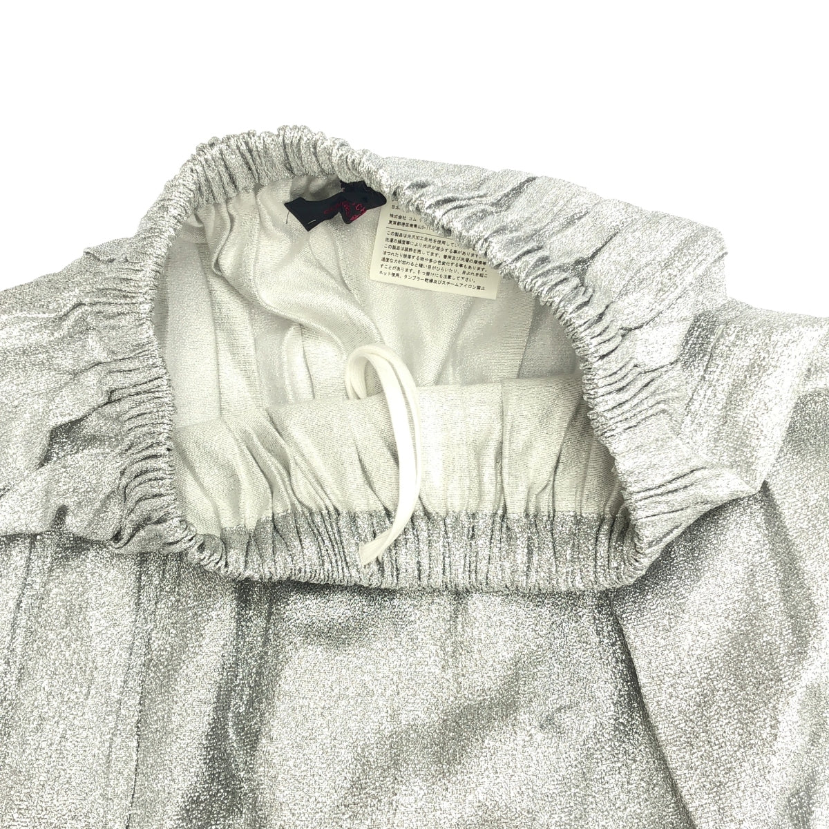 tricot COMME des GARCONS / Tricom De Galson | 2015SS | 비쥬 장식 광택 가공 허리 고무 드로우 스트링 스커트 |