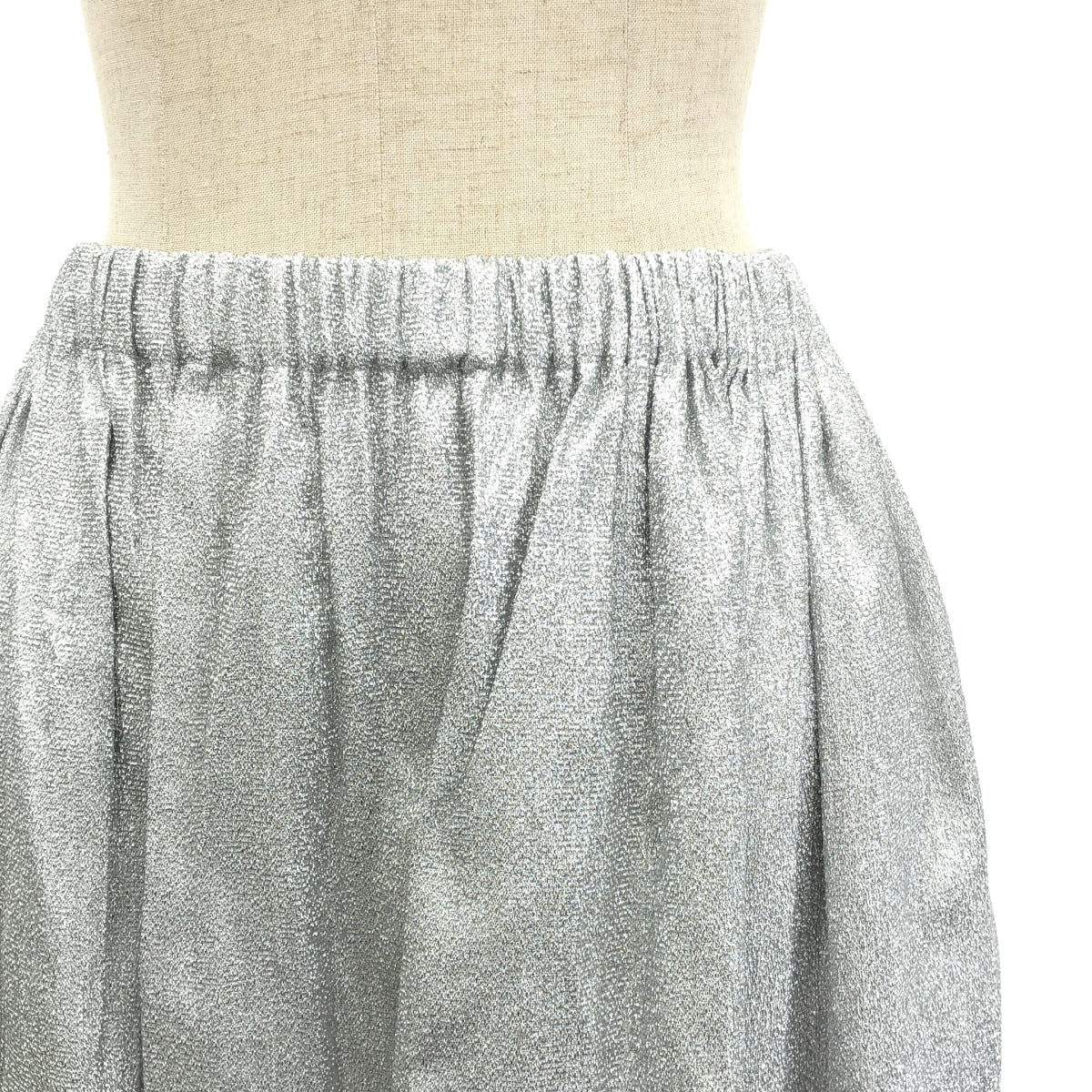 tricot COMME des GARCONS / Tricom De Galson | 2015SS | 비쥬 장식 광택 가공 허리 고무 드로우 스트링 스커트 |