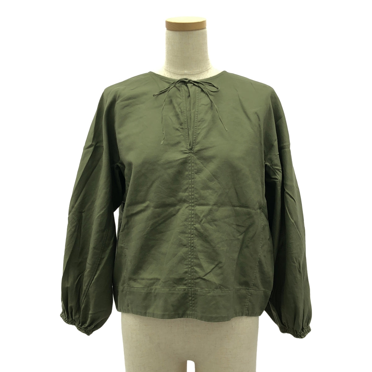 TENNE HANDCRAFTED MODERN / テンハンドクラフテッドモダン | volume sleeve pullover ボリューム スリーブ ブラウス | F | カーキ | レディース