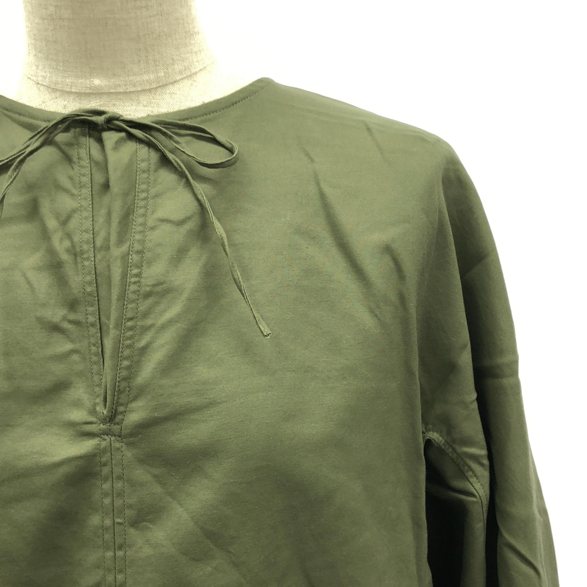 TENNE HANDCRAFTED MODERN / テンハンドクラフテッドモダン | volume sleeve pullover ボリューム スリーブ ブラウス | F | カーキ | レディース