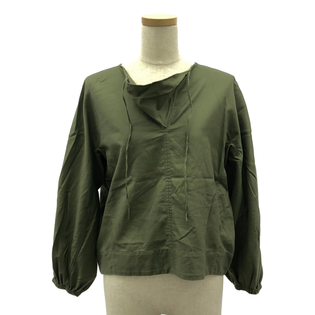 TENNE HANDCRAFTED MODERN / テンハンドクラフテッドモダン | volume sleeve pullover ボリューム スリーブ ブラウス | F | カーキ | レディース