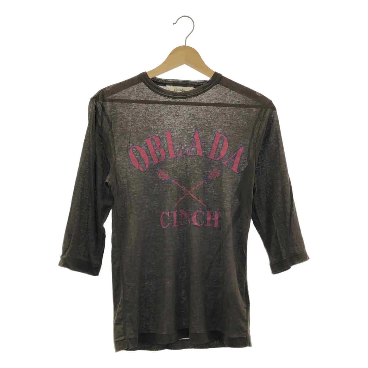 oblada / オブラダ | LACROSSE / プリント シアー Tシャツ カットソー | F | レディース