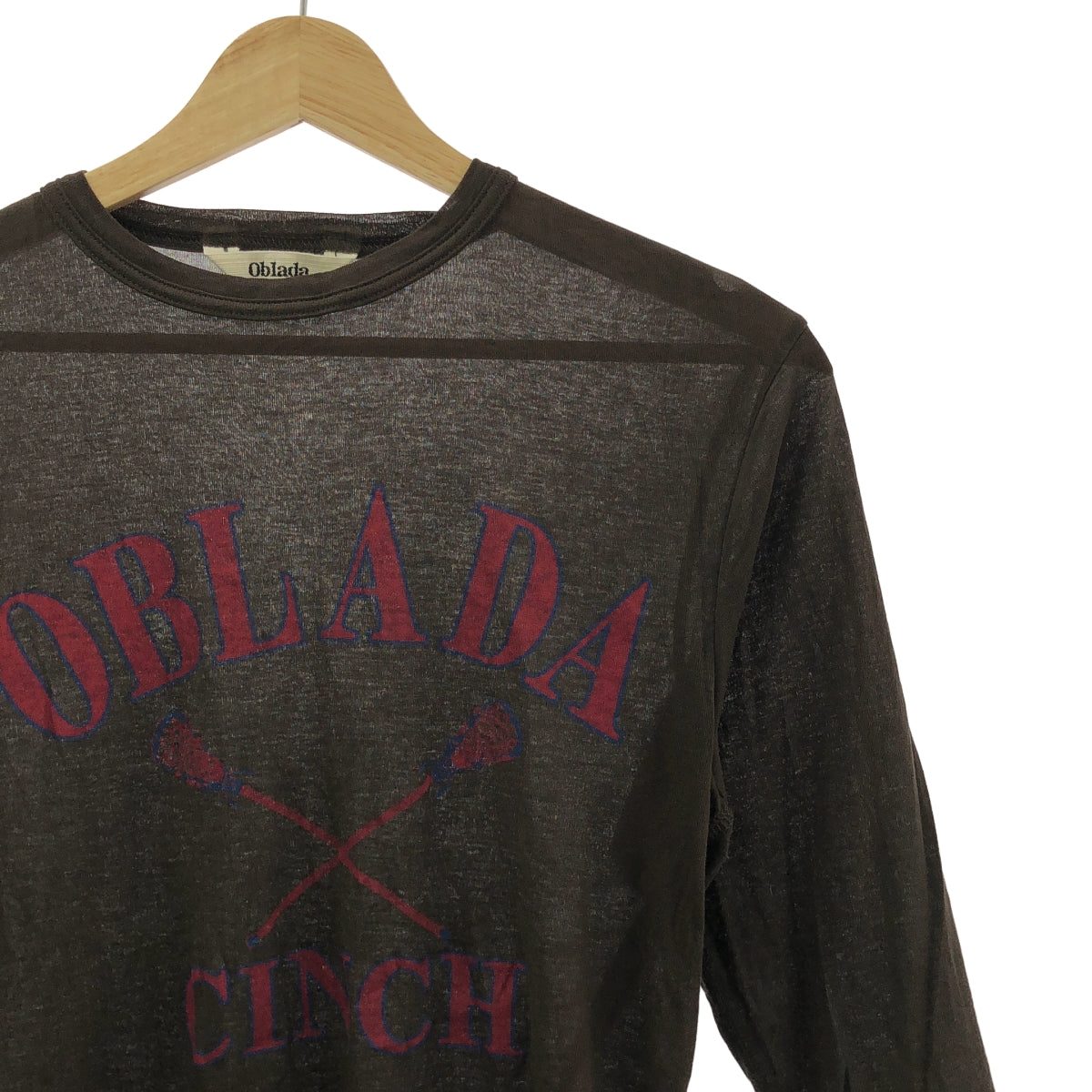 oblada / オブラダ | LACROSSE / プリント シアー Tシャツ カットソー | F | レディース