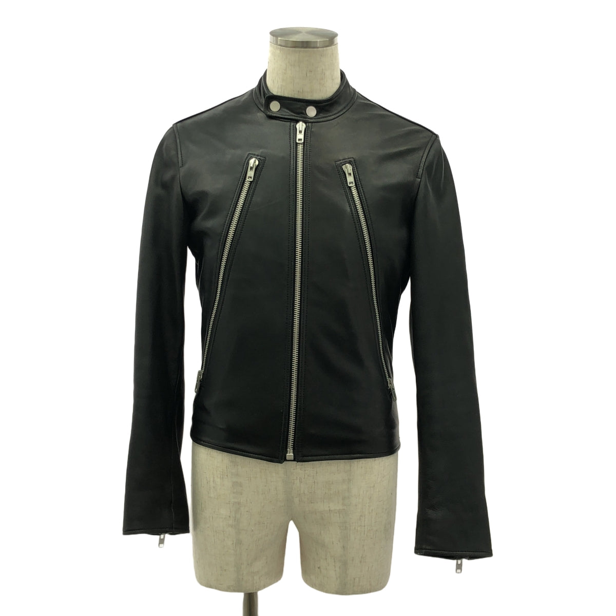 Maison Margiela | 2019SS | 5 ZIP LEATHER JACKET / Leather figure-eight single rider jacket / Fully lined | 46 | Men's