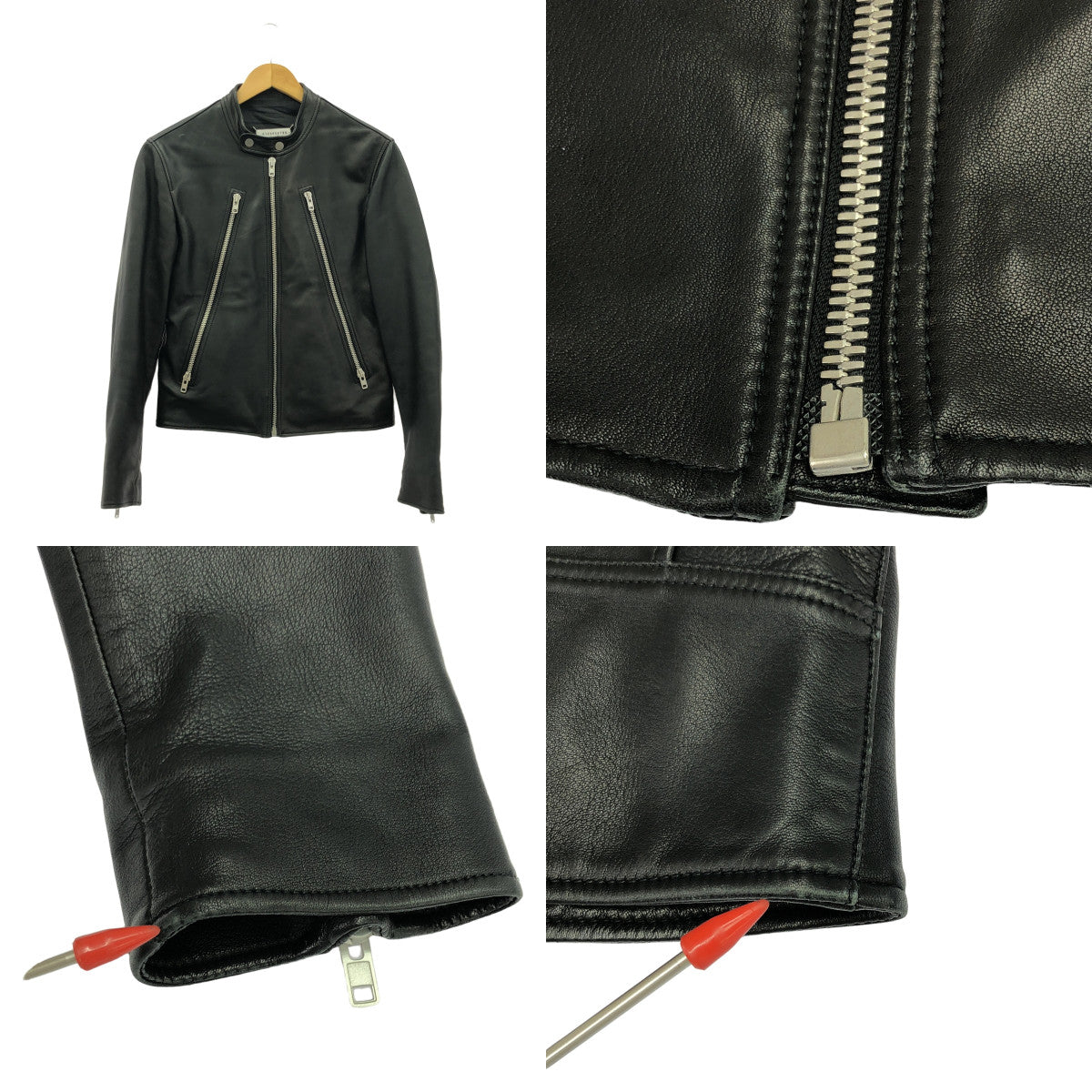 Maison Margiela | 2019SS | 5 ZIP LEATHER JACKET / Leather figure-eight single rider jacket / Fully lined | 46 | Men's