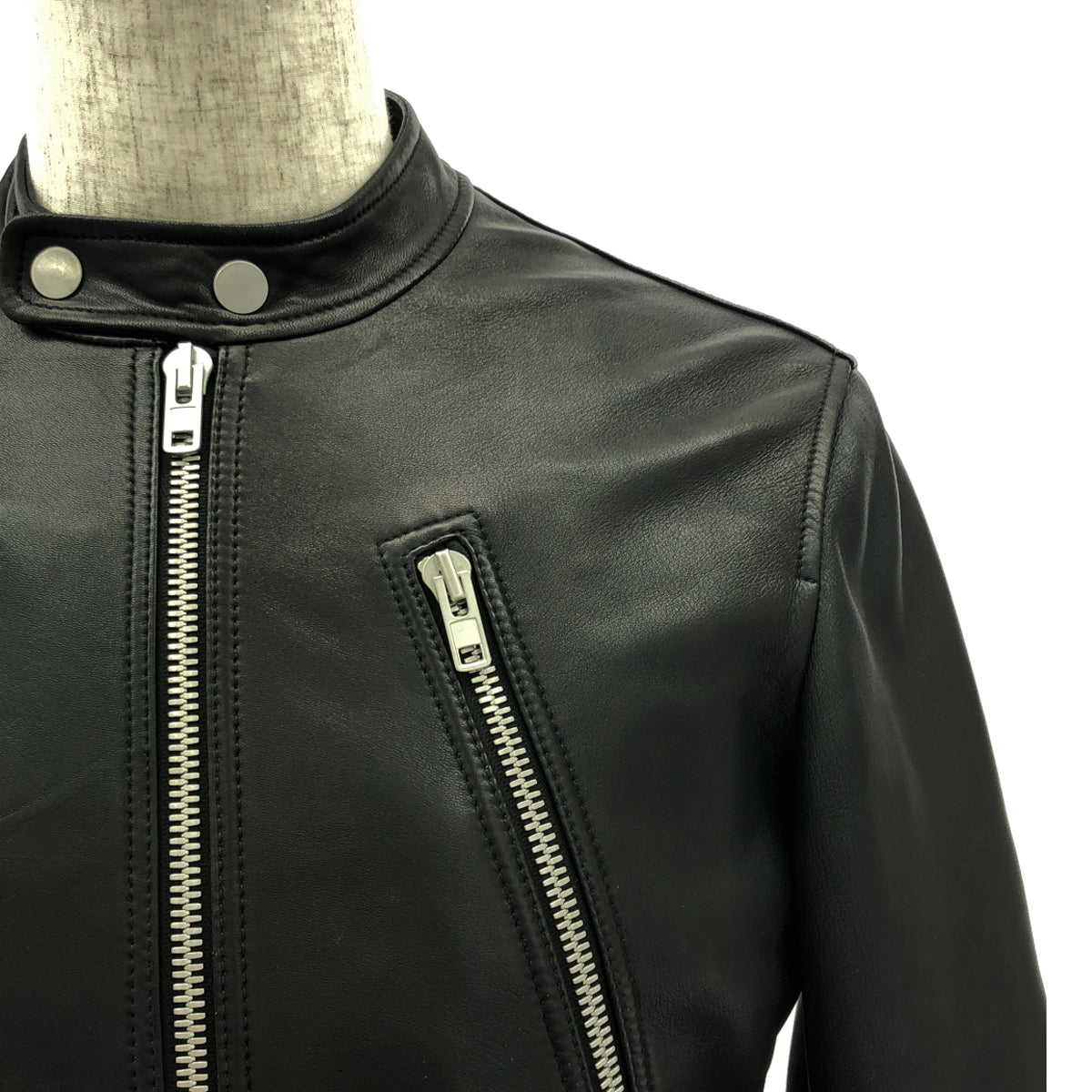 Maison Margiela | 2019SS | 5 ZIP LEATHER JACKET / Leather figure-eight single rider jacket / Fully lined | 46 | Men's
