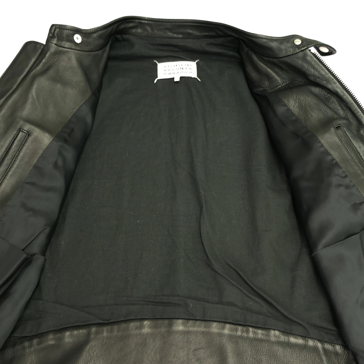 Maison Margiela | 2019SS | 5 ZIP LEATHER JACKET / Leather figure-eight single rider jacket / Fully lined | 46 | Men's
