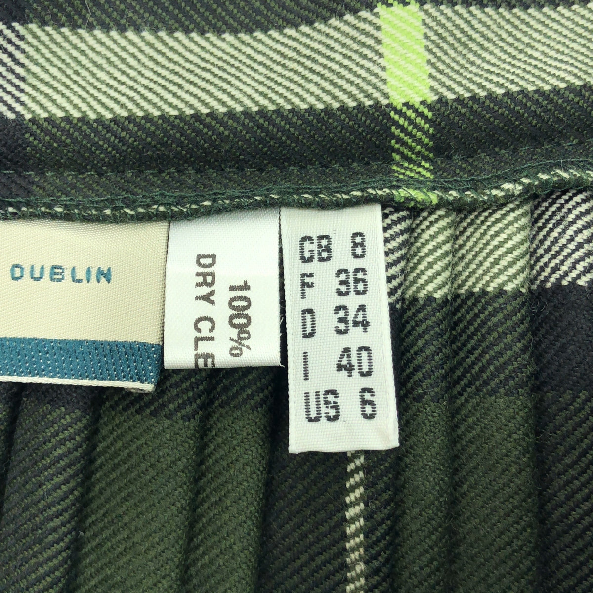 【美品】  O'NEIL OF DUBLIN / オニールオブダブリン | チェック プリーツ ラップ キルトスカート | US6 | カーキ | レディース