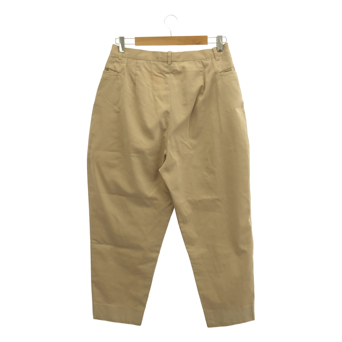 mina perhonen / ミナペルホネン | コットン シルク 2タック パンツ | 38 | ベージュ | レディース