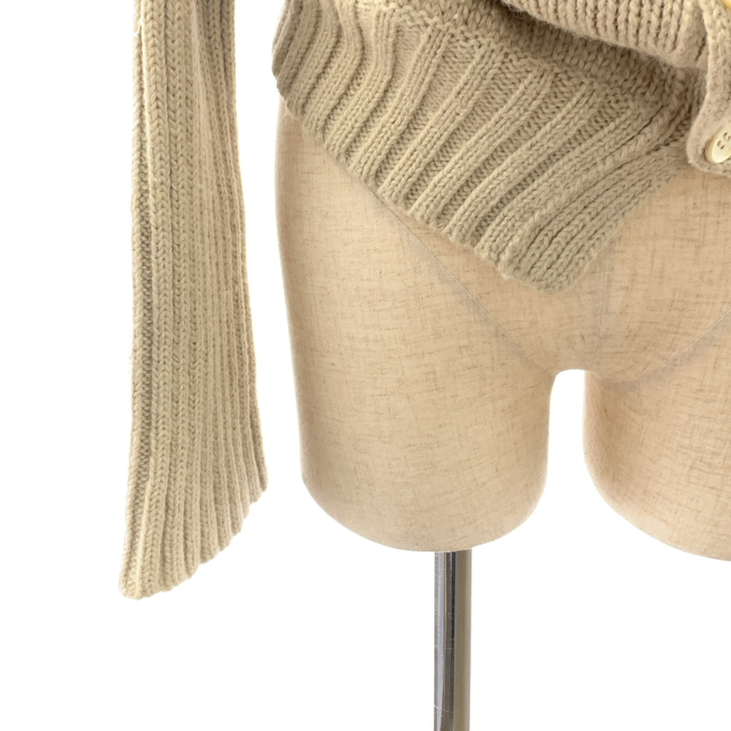 YOHJI YAMAMOTO +NOIR / ヨウジヤマモトプリュスノアール | 2004AW | アルパカ ウール 変形 ニット カーディガン | 3 | レディース