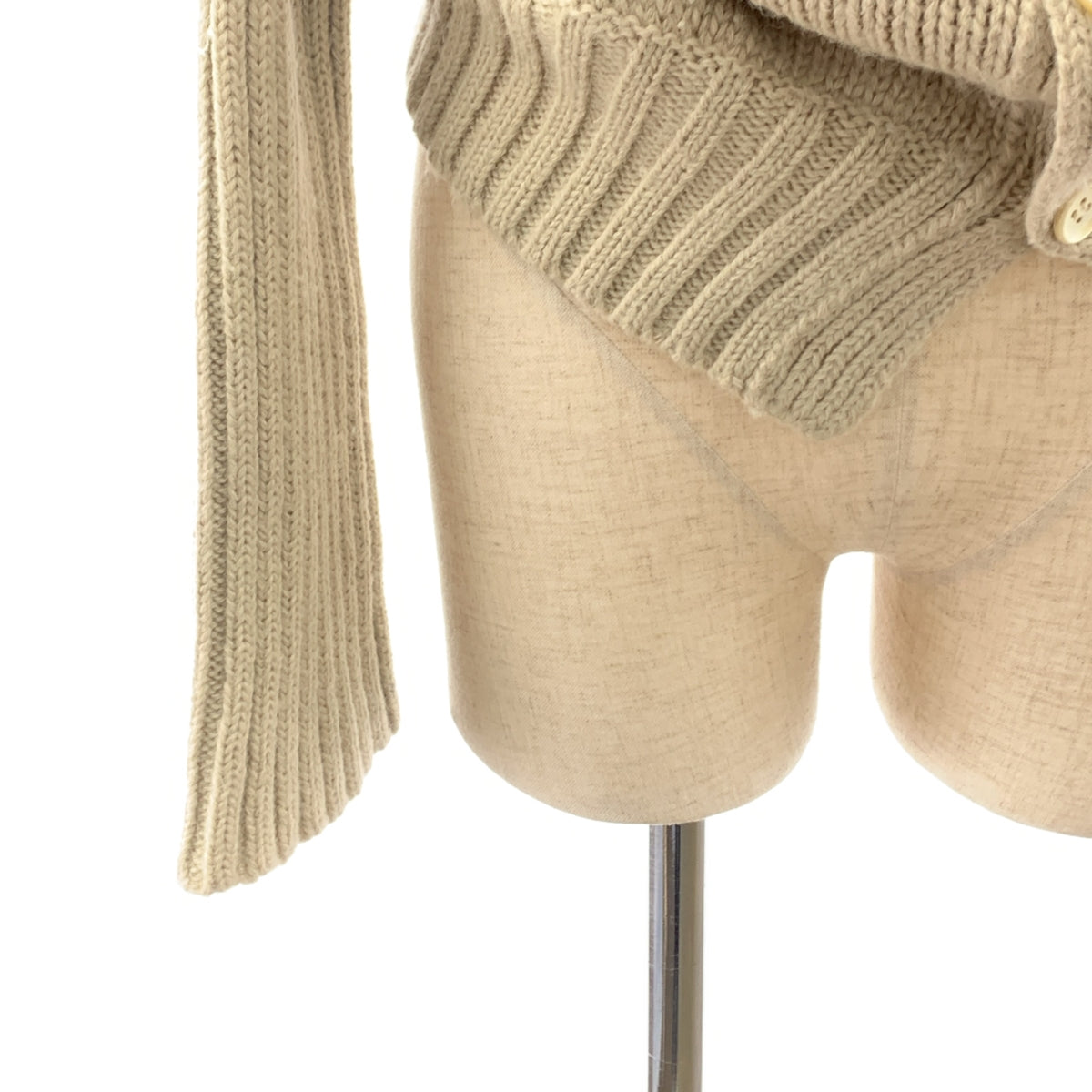 YOHJI YAMAMOTO +NOIR / ヨウジヤマモトプリュスノアール | 2004AW | アルパカ ウール 変形 ニット カーディガン | 3 | レディース