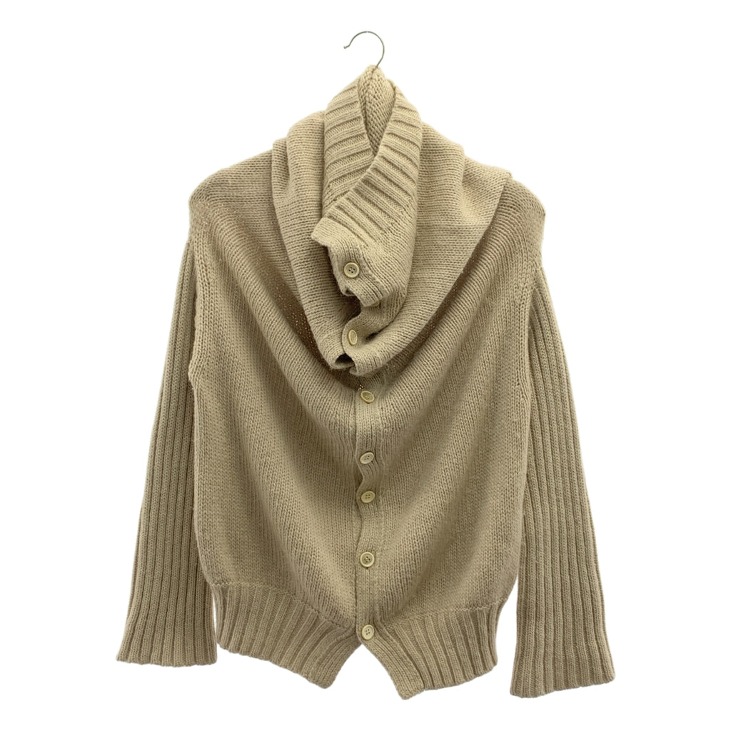 YOHJI YAMAMOTO +NOIR / ヨウジヤマモトプリュスノアール | 2004AW | アルパカ ウール 変形 ニット カーディガン | 3 | レディース