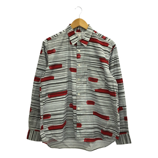 COMME des GARCONS SHIRT / 콤데 갤슨 셔츠 | 총무늬 프린트 레귤러 컬러 셔츠 | S | 화이트/레드계 | 남성