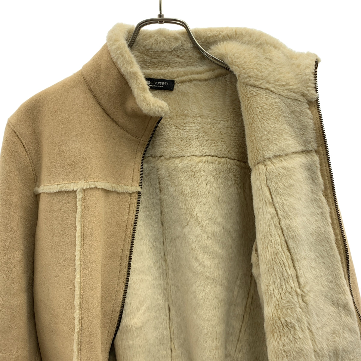 Neil Barrett / 닐 발렛 | 무튼 더블 Zip 재킷 | S | 여성