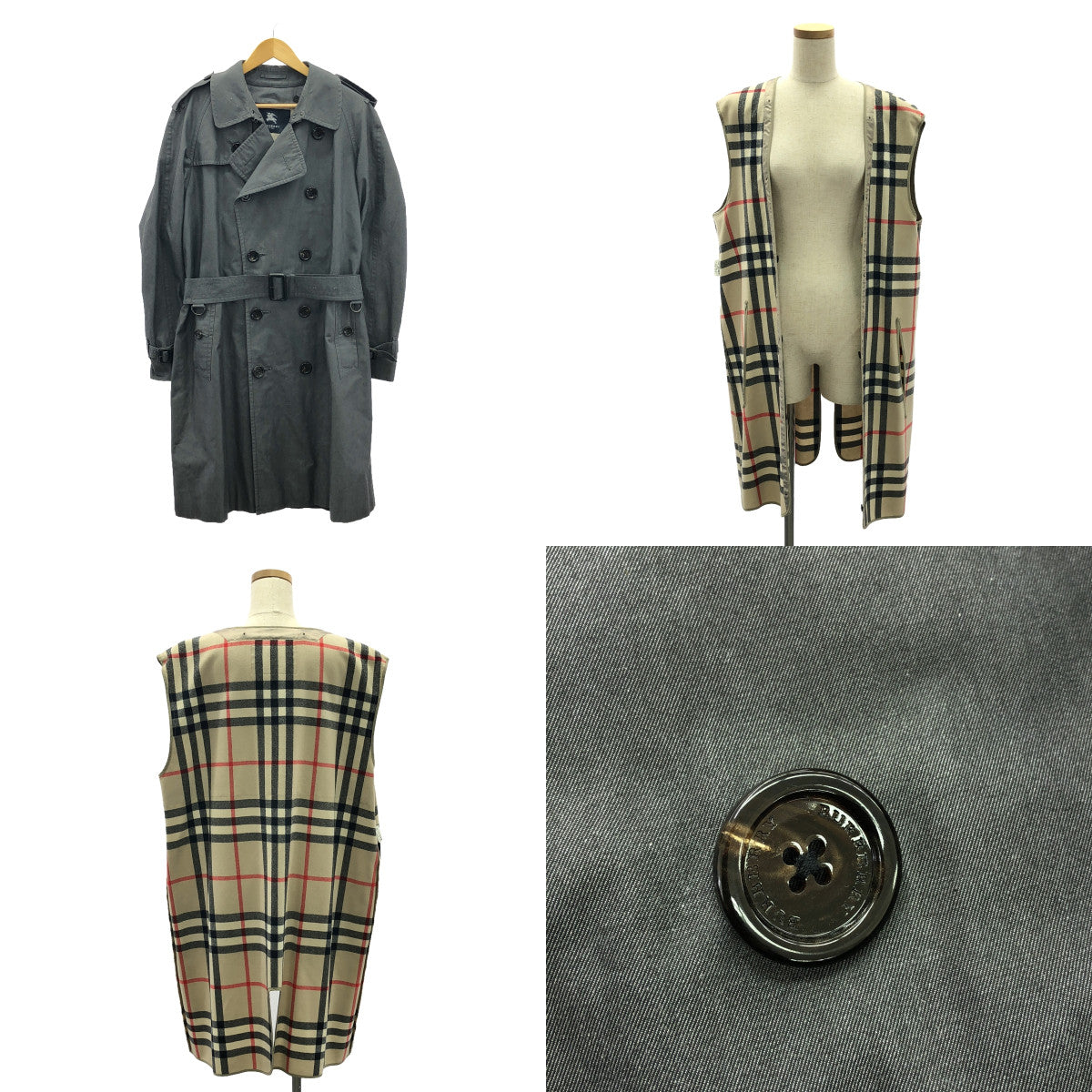 Burberry / バーバリー | ベルテッド トレンチコート / 着脱可ノバチェックライナー | LL | レディース