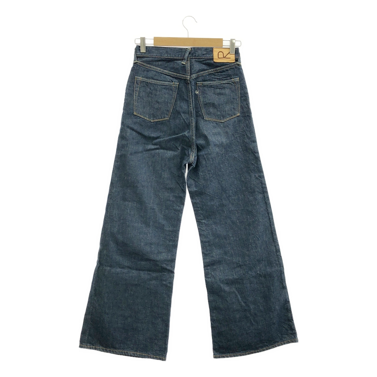 45r / フォーティファイブアール | レザーパッチ フレア ブーツカット デニム パンツ | 1 | インディゴ | レディース