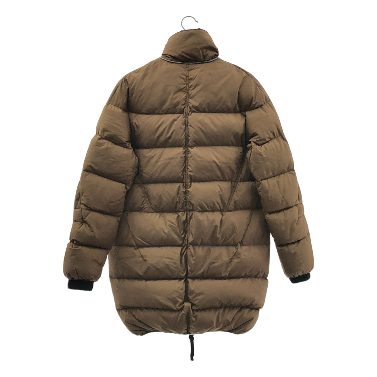 MARNI / マルニ | 2way パイピングレザー ダウンコート | 38 | ブラウン/ブラック | レディース