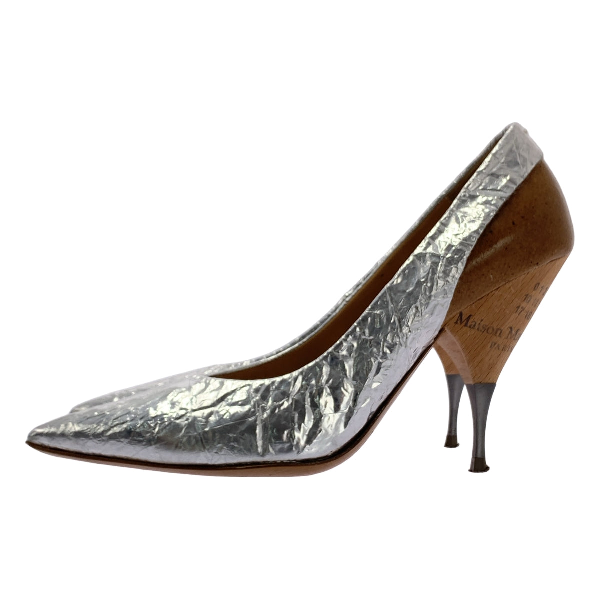 Maison Margiela / メゾンマルジェラ | メタリック ウッドヒール パンプス | 37 1/2 | レディース