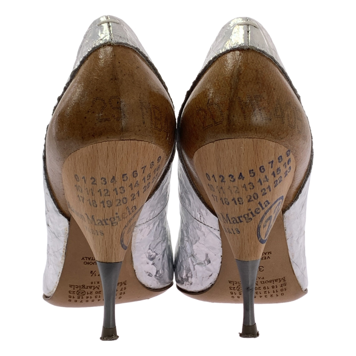 Maison Margiela / メゾンマルジェラ | メタリック ウッドヒール パンプス | 37 1/2 | レディース