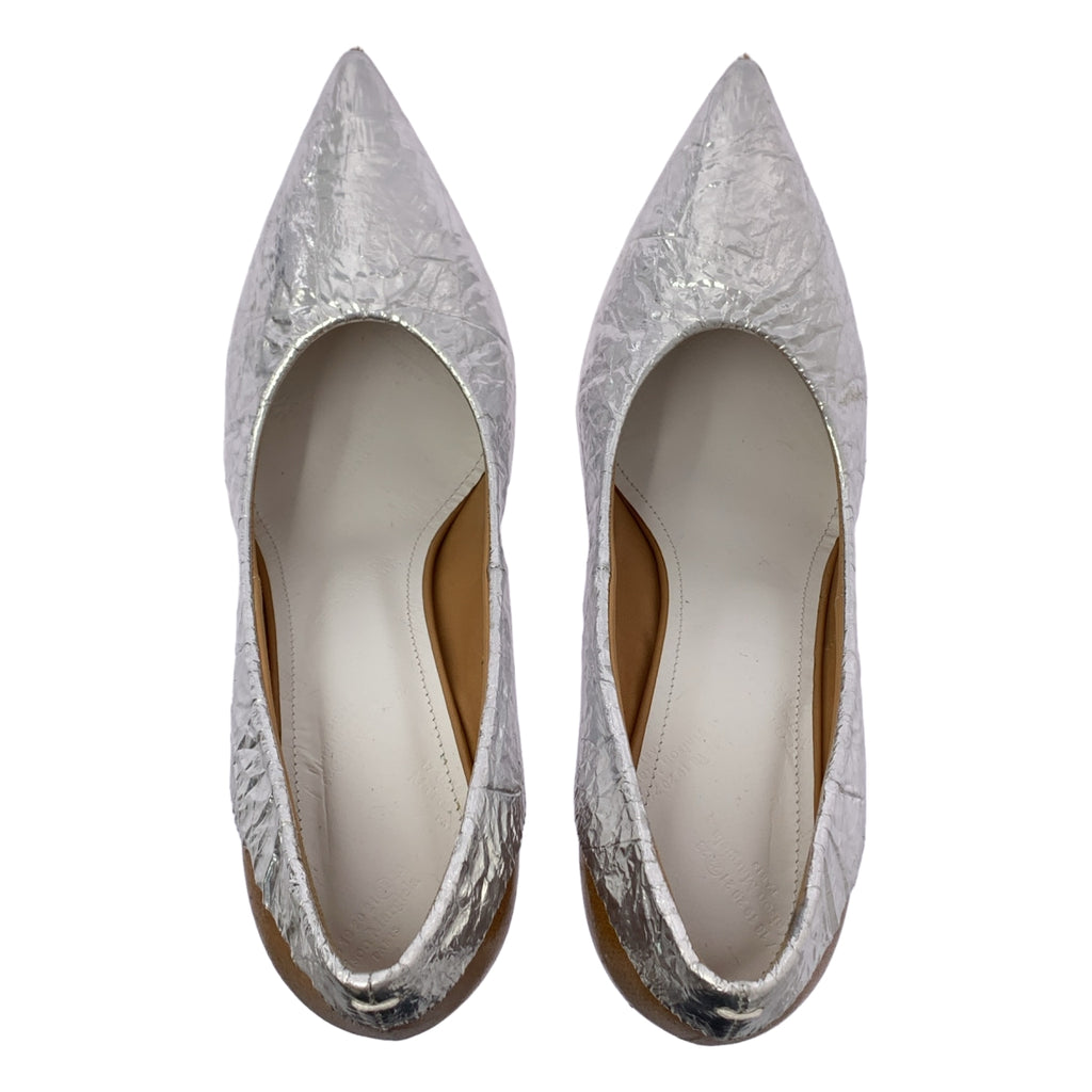 Maison Margiela / メゾンマルジェラ | メタリック ウッドヒール パンプス | 37 1/2 | レディース
