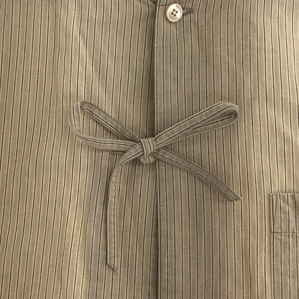 [Good Condition] LENO | Striped No-Collar Shirt | 0 | BEIGE | Women's