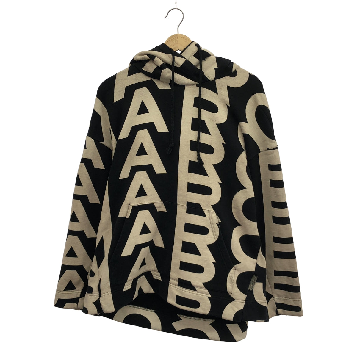 MARC JACOBS / マークジェイコブス | MONOGRAM OVERSIZED HOODIE ロゴ 総柄 オーバーサイズ フーデッド パーカ トレーナー | XS |