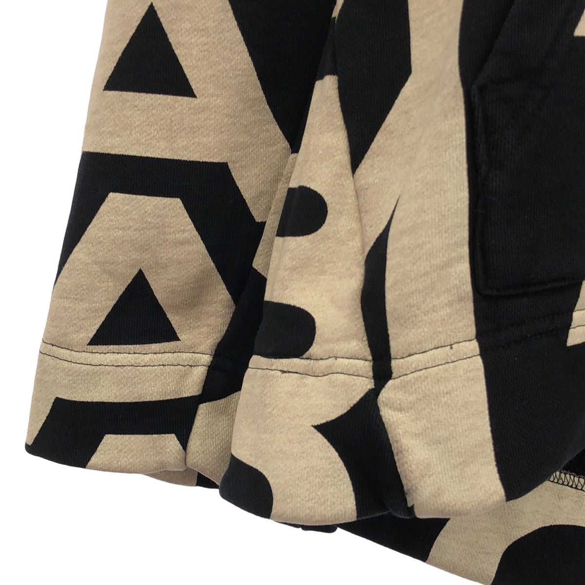 MARC JACOBS / マークジェイコブス | MONOGRAM OVERSIZED HOODIE ロゴ 総柄 オーバーサイズ フーデッド パーカ トレーナー | XS |