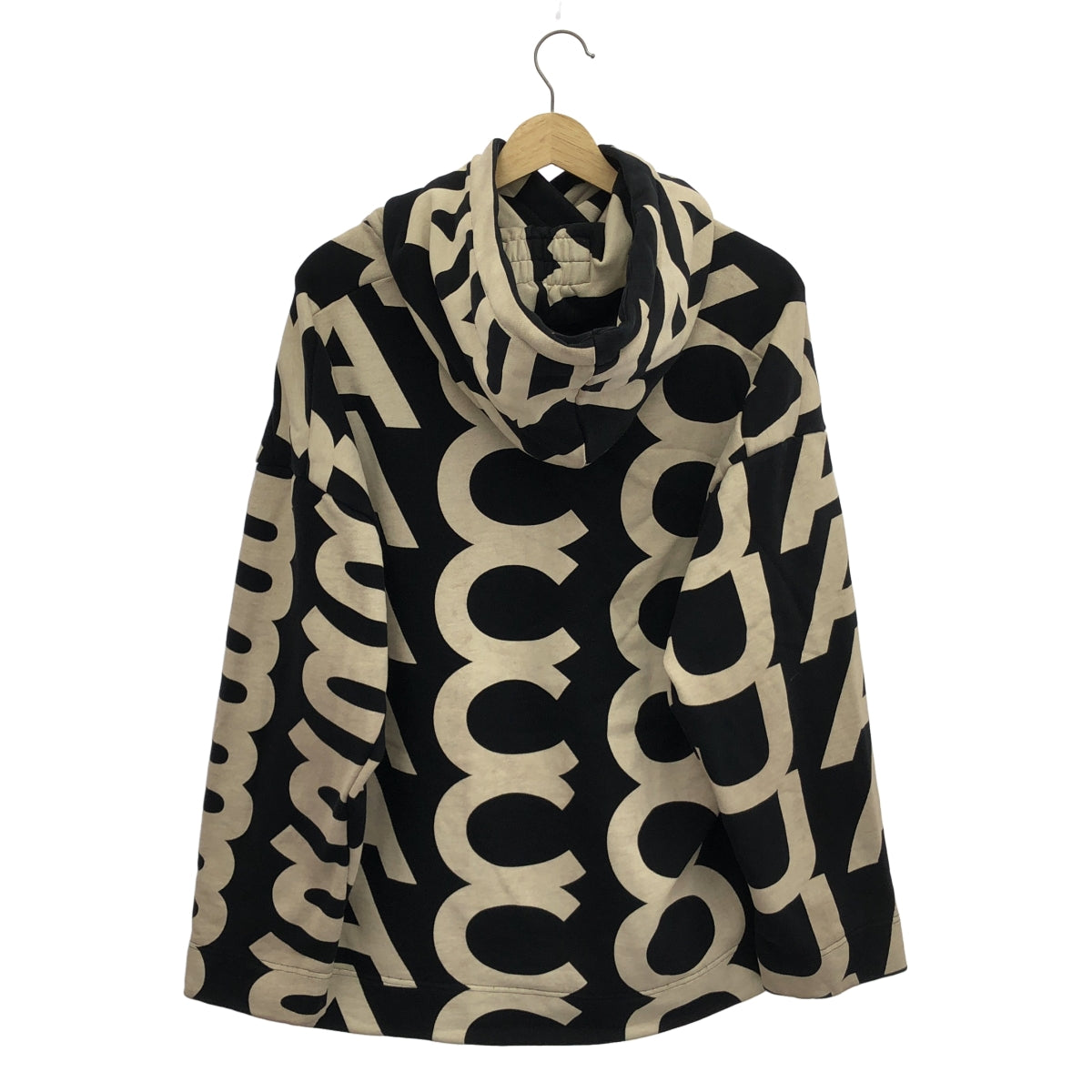MARC JACOBS / マークジェイコブス | MONOGRAM OVERSIZED HOODIE ロゴ 総柄 オーバーサイズ フーデッド パーカ トレーナー | XS |