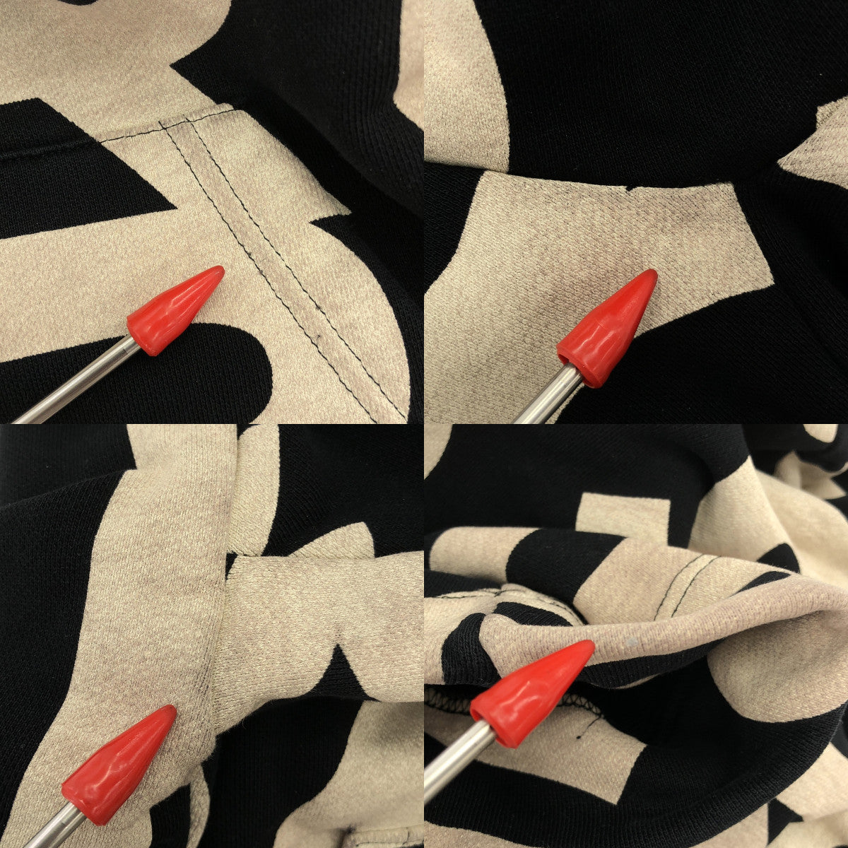 MARC JACOBS / マークジェイコブス | MONOGRAM OVERSIZED HOODIE ロゴ 総柄 オーバーサイズ フーデッド パーカ トレーナー | XS |