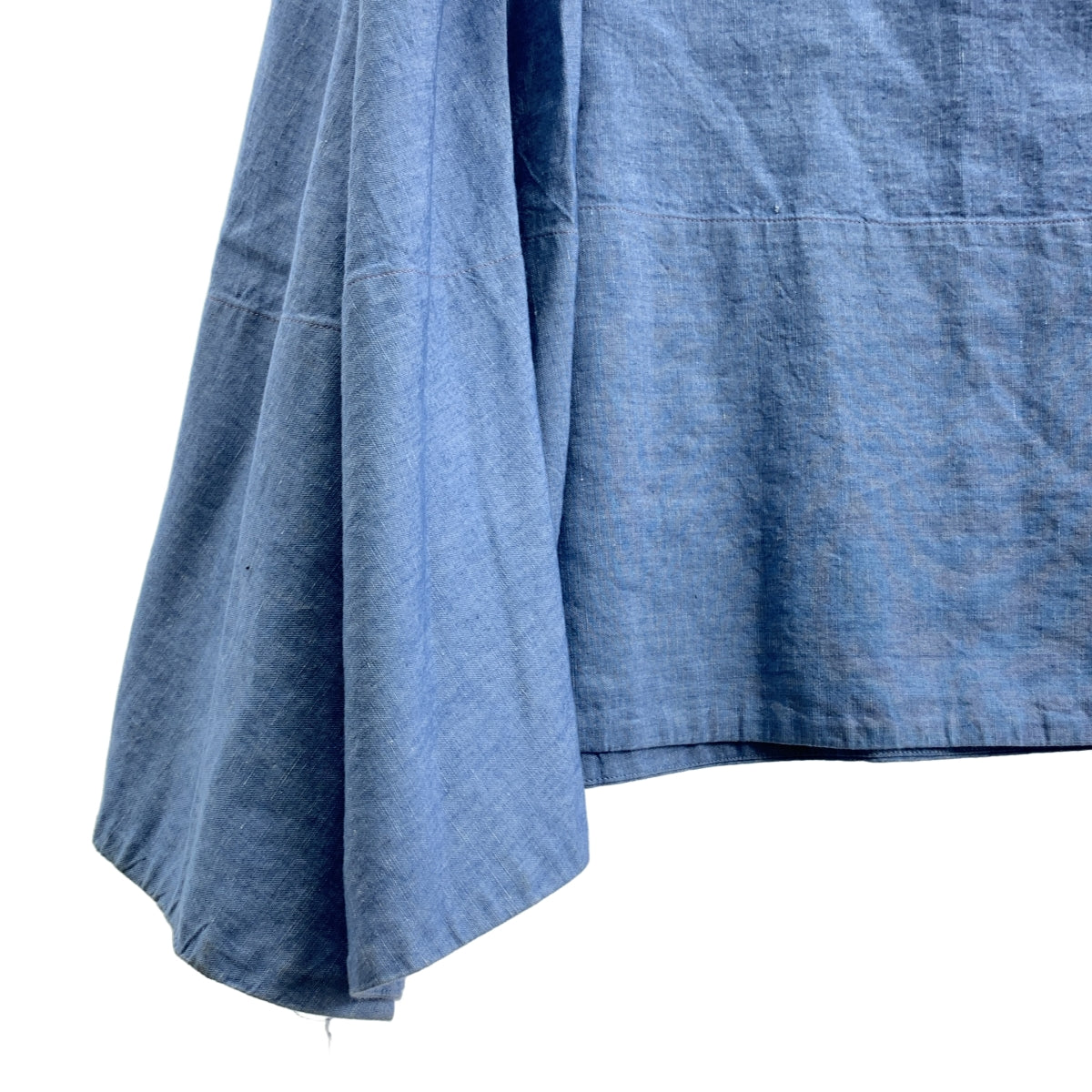 MADISON BLUE / 매디슨 블루 | 코튼 린넨 샴브레이 스커트 | S | 여성