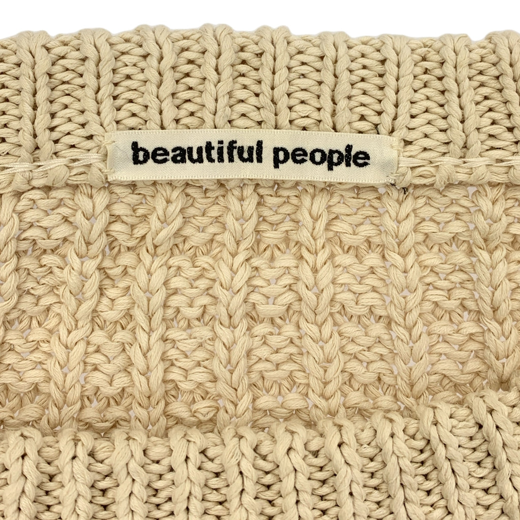 beautiful people / ビューティフルピープル | コットン ニット プルオーバー | 160 | アイボリー | レディース