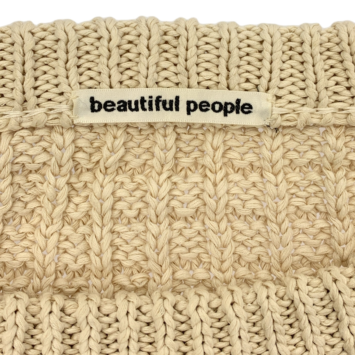beautiful people / ビューティフルピープル | コットン ニット プルオーバー | 160 | アイボリー | レディース