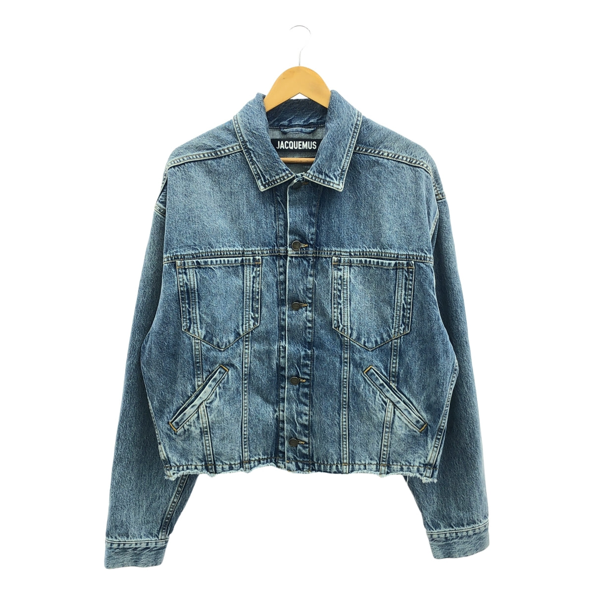 JACQUEMUS / ジャックムス | LE CHOUCHOU / Boxy denim jacket デニムジャケット | 46 | インディゴ | メンズ