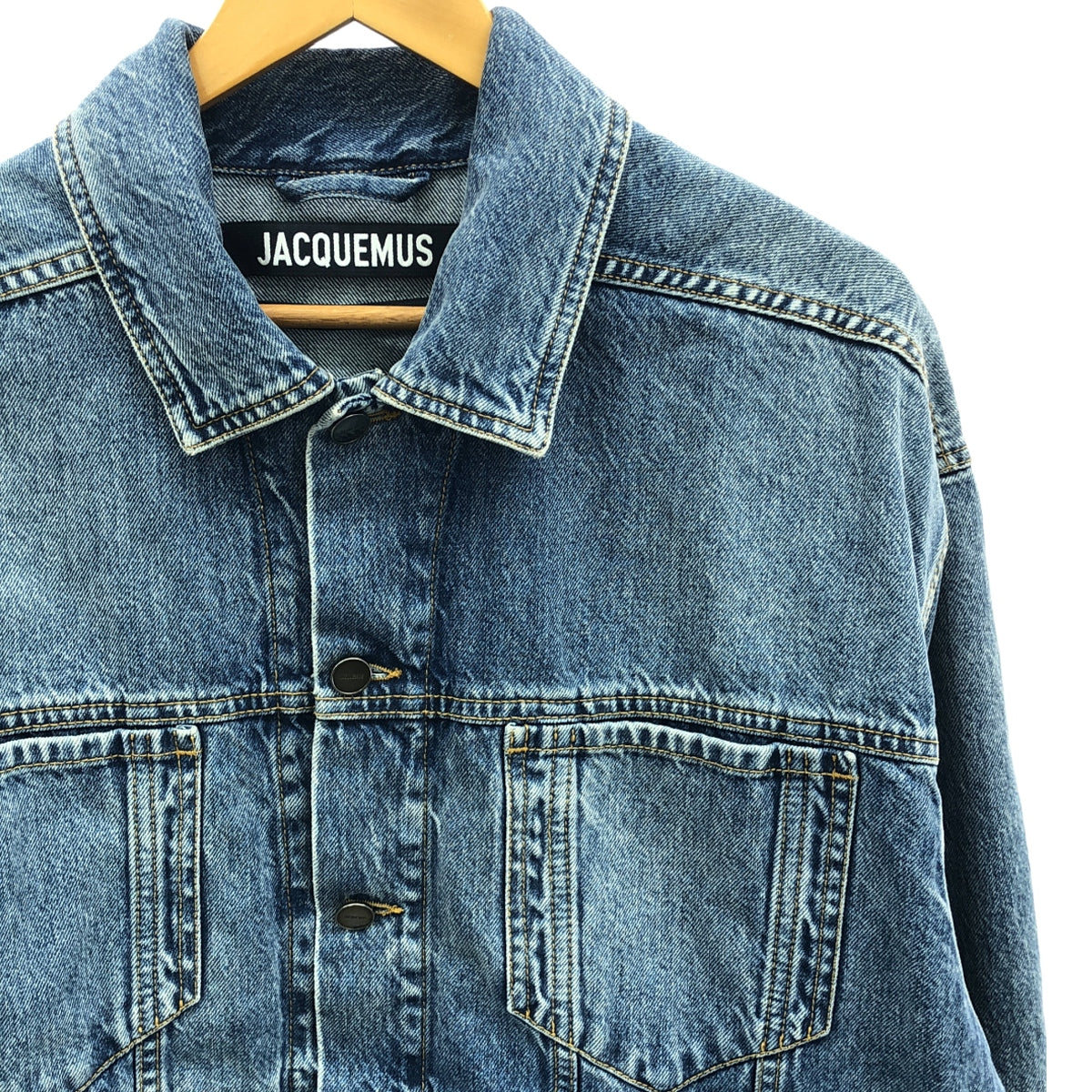 JACQUEMUS / ジャックムス | LE CHOUCHOU / Boxy denim jacket デニムジャケット | 46 | インディゴ | メンズ