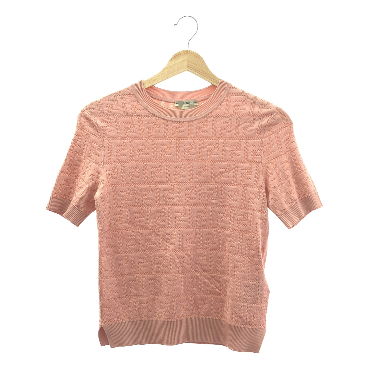 FENDI / フェンディ | ズッカ 総柄 クルーネック サマーニット | 36 | レディース