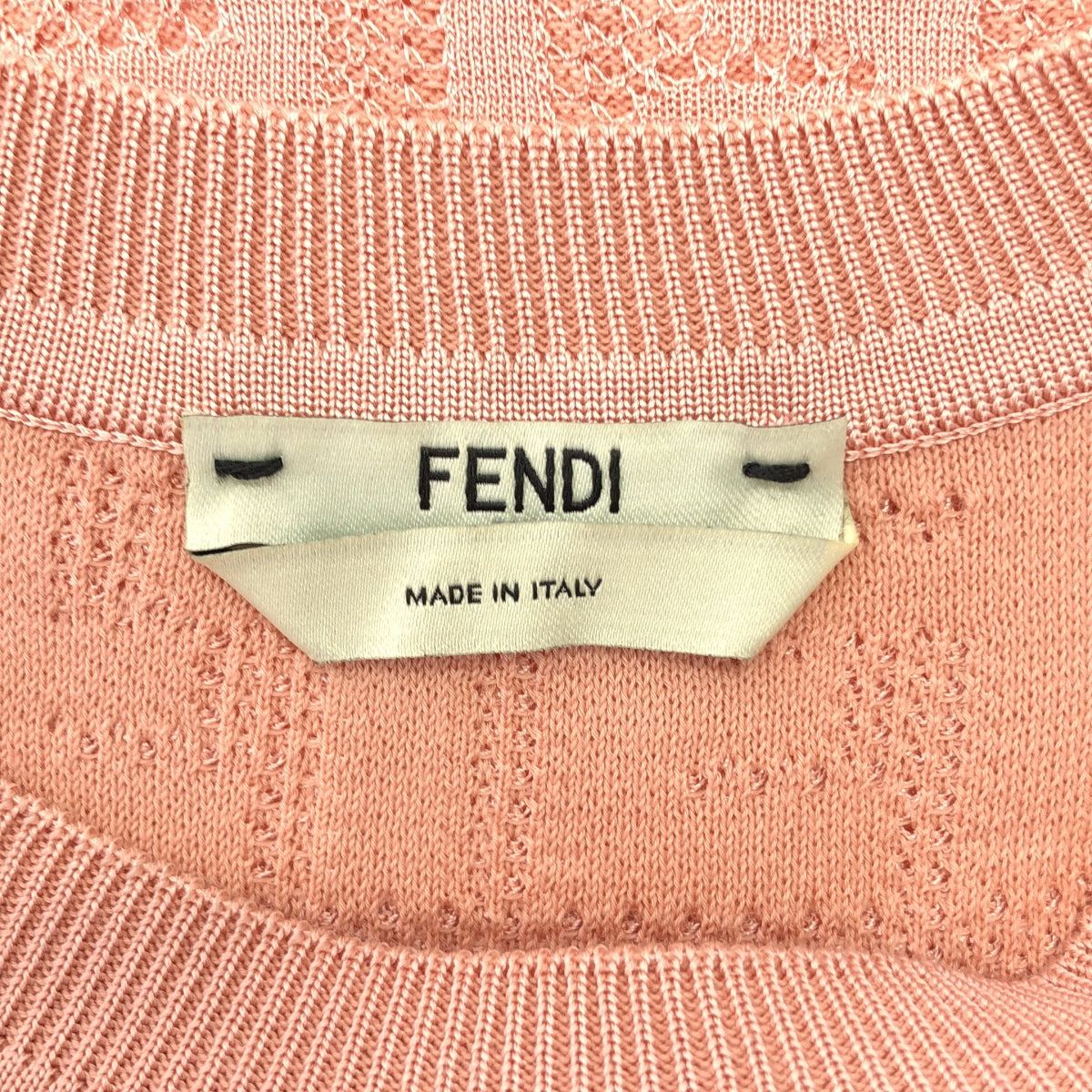 FENDI / 펜디 | 주카 총 무늬 크루 넥 서머 니트 | 36 | 여성